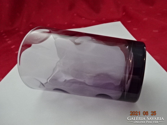 Halvány lila üvegpohár, magassága 10 cm. 5 db egyben eladó. Vanneki!