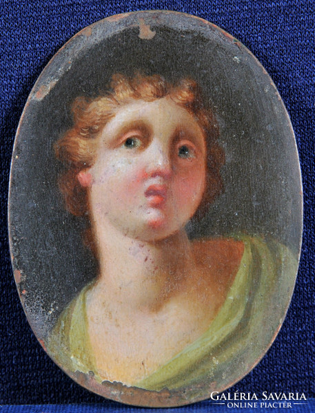 18.századi miniatűr barokk portré