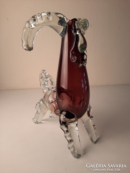 Murano glass ram-shaped jug with spout