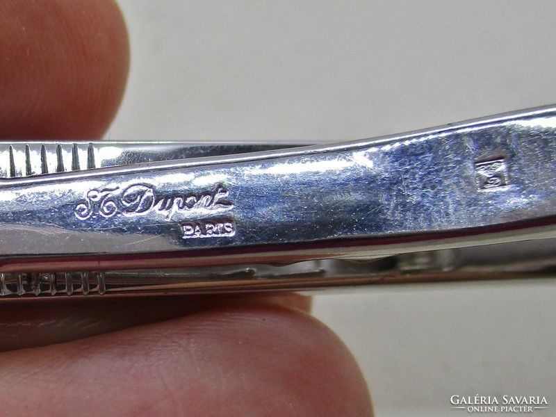 Beautiful St. Dupont silver men's tie clip