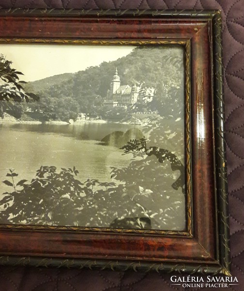 Antik lillafüredi fénykép, fotó keretben