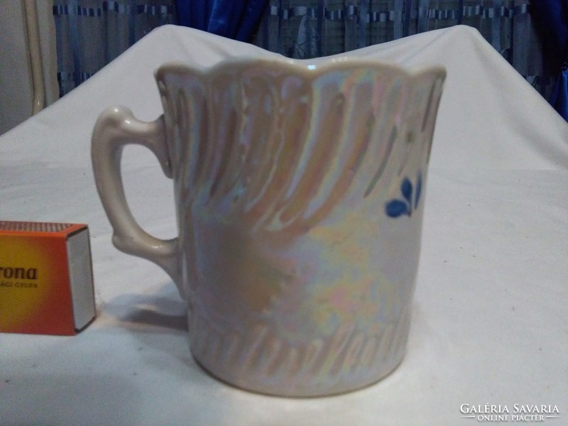 Antik lüszter mázas gyűjtői teás csésze, bögre
