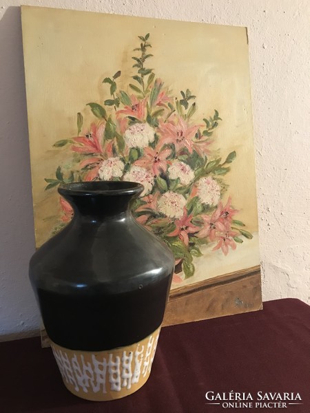 Signed Hungarian ceramic vase. T11