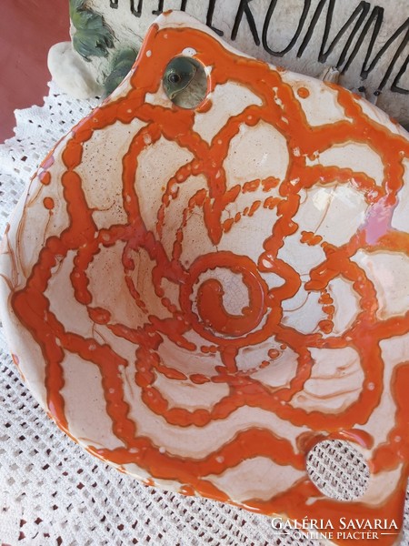 Beautiful orange collector's beauty industrial art company offering a rare gorka centerpiece