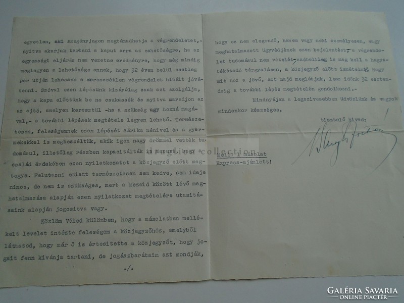 G2021.59 Tiszajobbparti Körzeti Mezőgazdasági Hitelszövetkezet Miskolc 1928 vezérigazgató aláírása