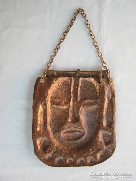 Retro craftsman copper or bronze wall decoration mask