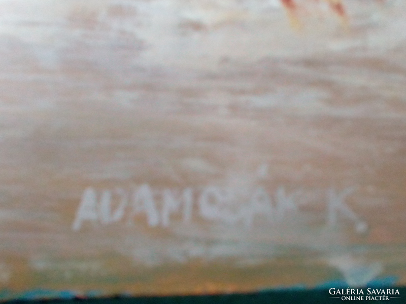 Adamcsák Klára - Fagyott füzek - olaj festmény