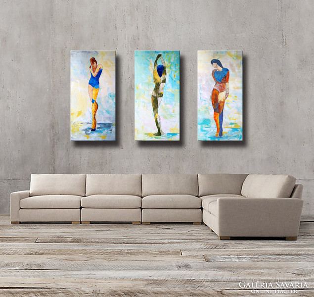 Ballet dancers - edit red - 3 pcs 120x60cm