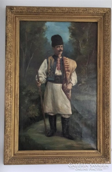 Antique large-scale paintings by Transylvanian artist with export license