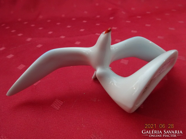 Hollóház porcelain, hand-painted flying seagull, the distance between the two wingtips is 16 cm. He has!