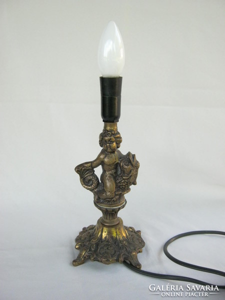 Copper lamp fixture putto