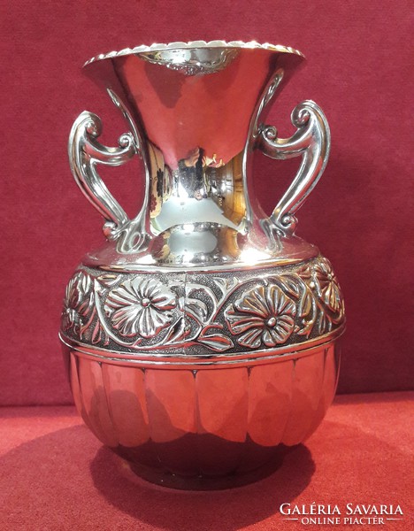 Silver plated vase