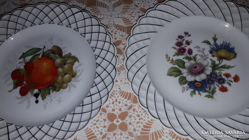 Fruity, beautiful porcelain plate, 2 pcs