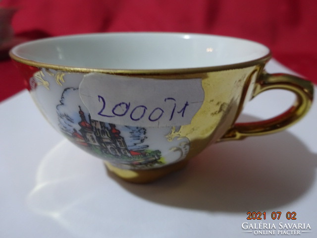 Tirschenreut German porcelain, golden coffee cup, Maria Zell memorial. He has!