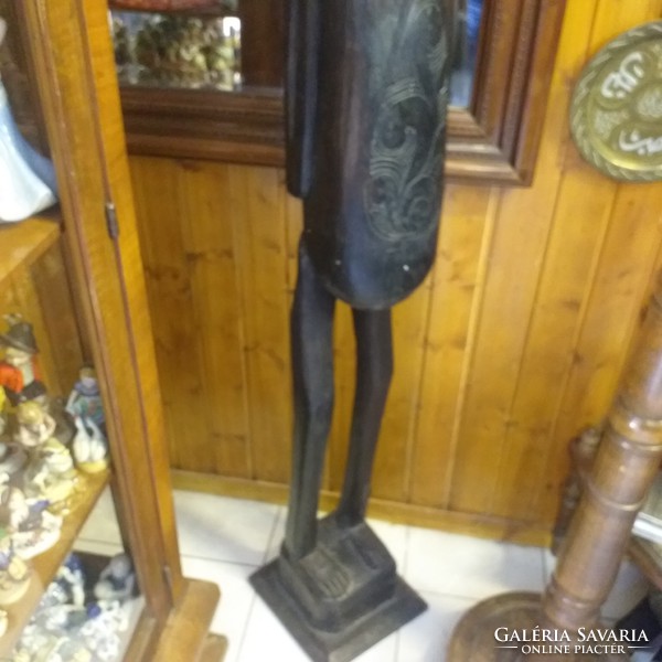 African life size wood carving sculpture, wood carving. 195 Cm.