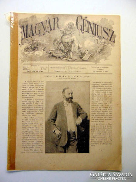 1892  /  MAGYAR GÉNIUSZ  /  Régi ÚJSÁGOK KÉPREGÉNYEK MAGAZINOK Ssz.:  18051