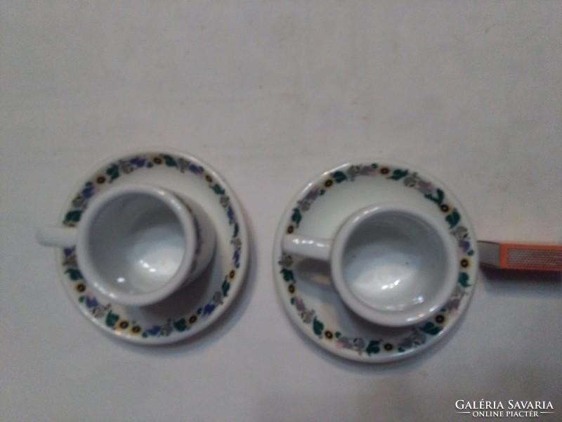 Antik csehszlovák Epiag porcelán kávés szett párban - vastag falú, masszív darabok