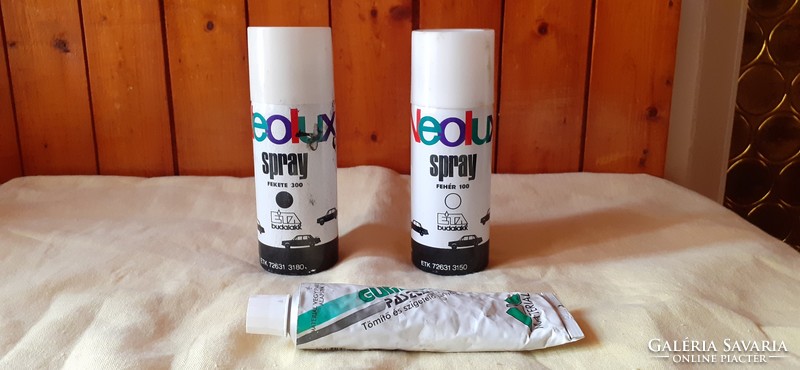 Retro neolux paint sprays + rubber sealing paste