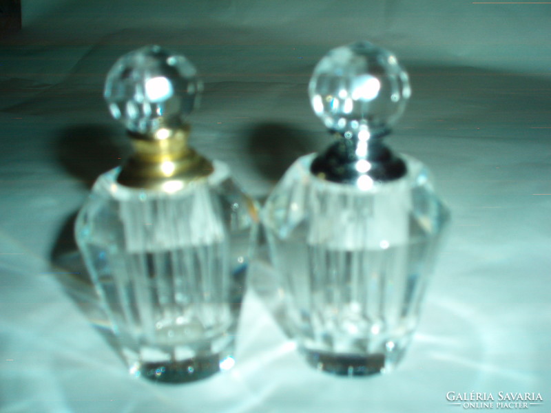 Vintage 2 db kristály parfümös üveg