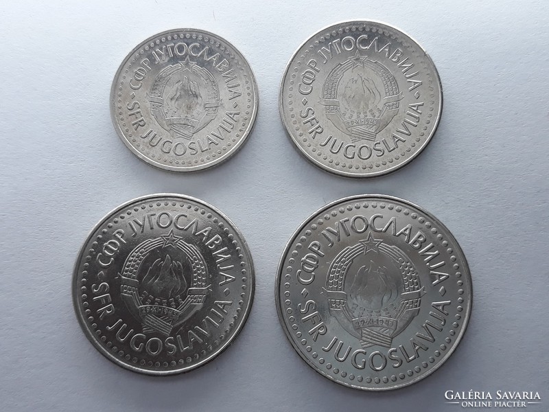 Yugoslavia 10, 20, 50, 100 dinars 1987 - Yugoslav dinara (dinarjev) lot foreign currency coin