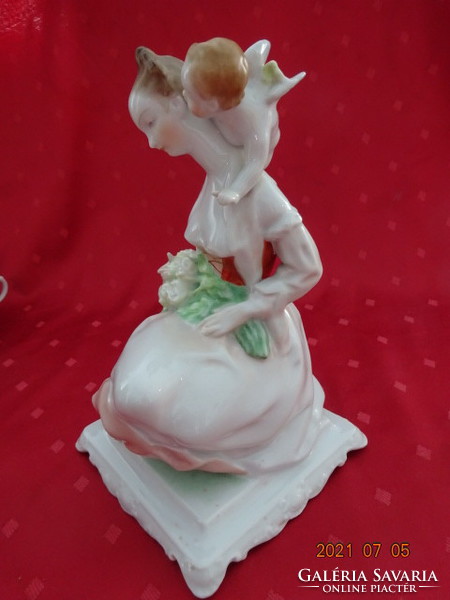 Herend porcelain figural sculpture, spring composition, height 24 cm. He has!
