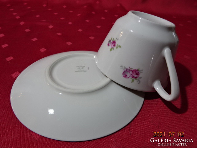 Kahla GDR German porcelain tea cup with different saucer. He has!