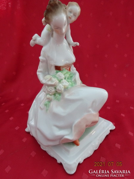 Herendi porcelán figurális szobor, Tavasz kompozíció, magassága 24 cm. Vanneki!