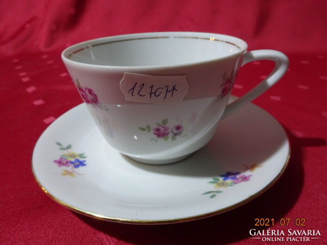 Kahla GDR German porcelain tea cup with different saucer. He has!