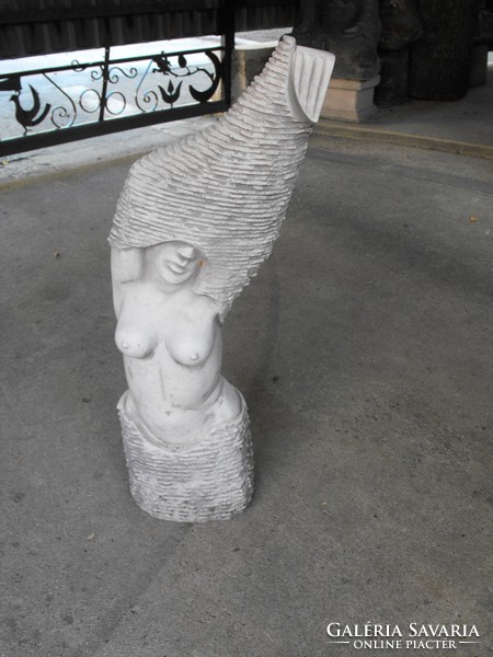 Modern Női Akt kő szobor 72cm Minimál kerti Fagyálló Műkő tömör művészi szobor