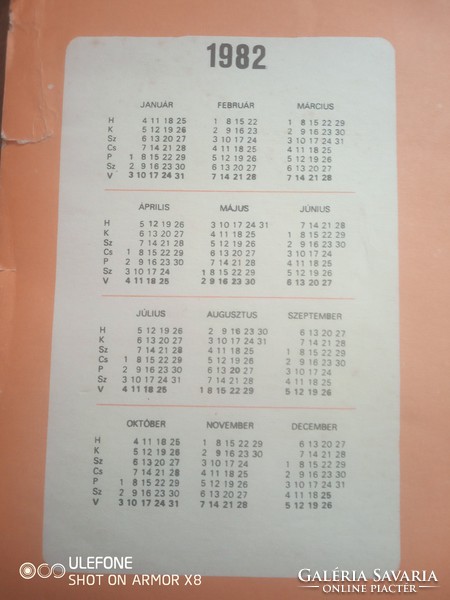 Asztali naptár/jegyzettömb 1982 Kőbányai Szerszámkészítő és Finommechanikai ISZ