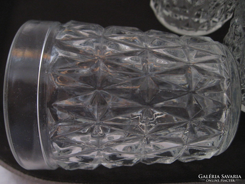 Retro gyémánt mintás whisky pohár készlet