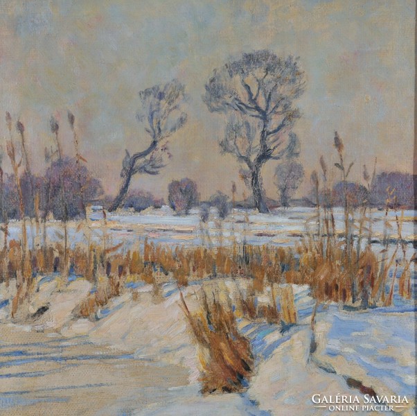 Attributed to Geza Kádár (1878-1952): winter landscape,