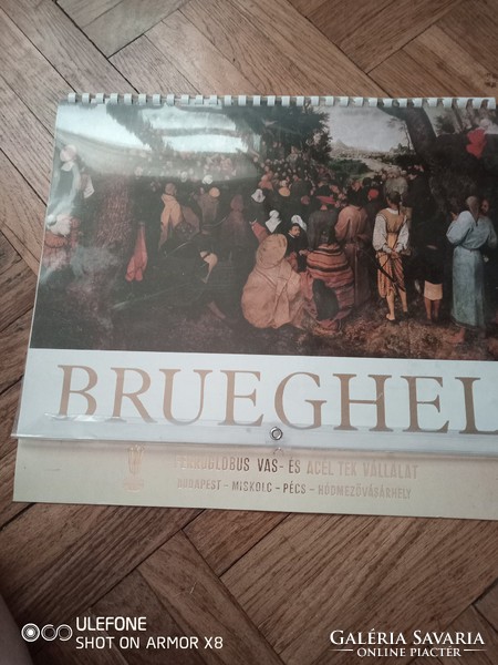 FERROGLOBUS Brueghel képekkel díszített 1975-ös falinaptár