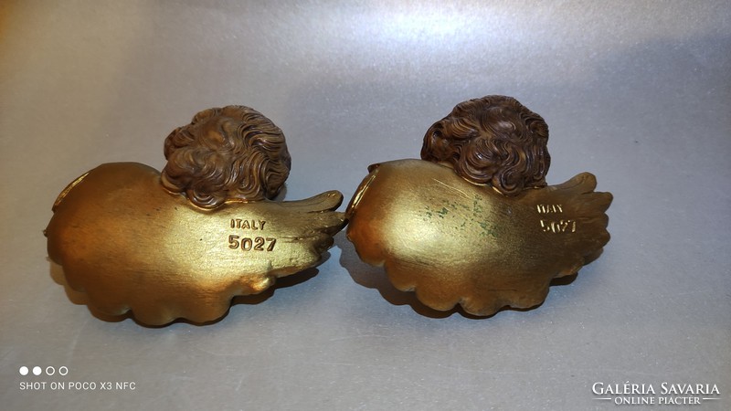 Plastic marked italy angel angel putt on wall or christmas tree decoration pair