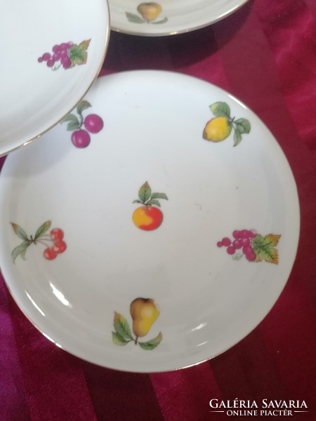 Retro lowland fruit pattern cake porcelain plate 5 pcs
