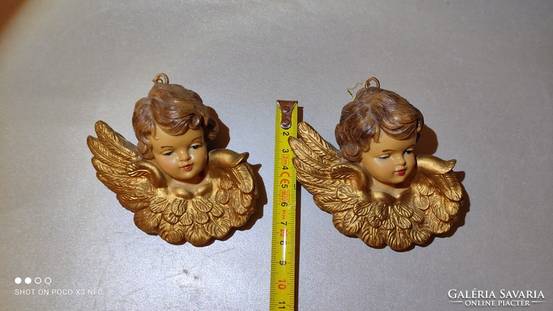 Plastic marked italy angel angel putt on wall or christmas tree decoration pair
