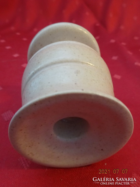 Glazed ceramic candle holder, height 8 cm. He has!