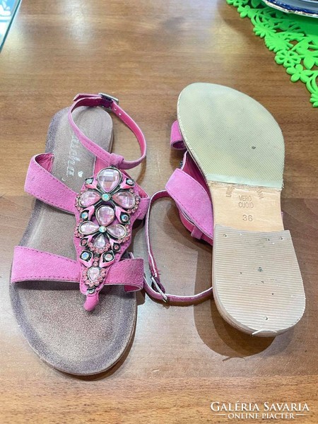 Pink split leather sandals 36m