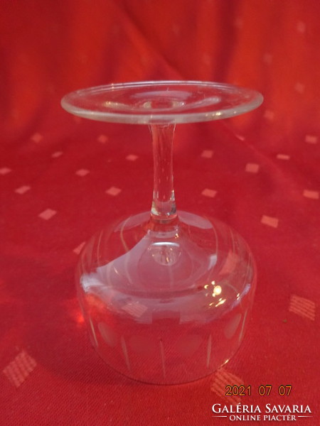 Glass goblet, height 7.5 cm, diameter 6 cm. 2 pcs for sale together. He has!