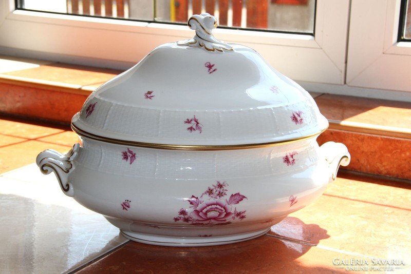 Herend 12-person nanking bouquet pink soup bowl