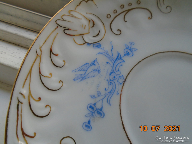 19. Sz new rococo convex shell and painted zinc, with flower patterns, tea cup coaster