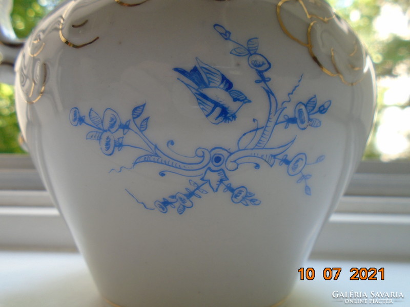 19. Sz new rococo convex shell and painted zinc, spout with flower patterns