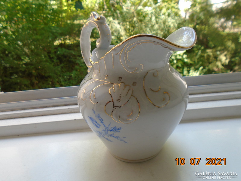 19. Sz new rococo convex shell and painted zinc, spout with flower patterns