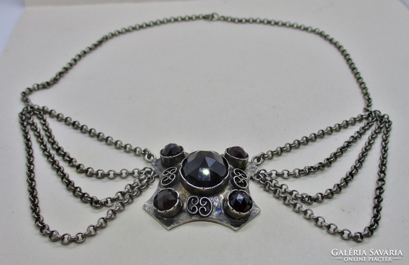 Beautiful antique silver pomegranate necklace