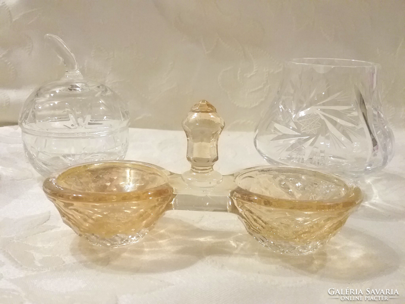 Set of 3/ jewelry holder, candle holder, salt holder