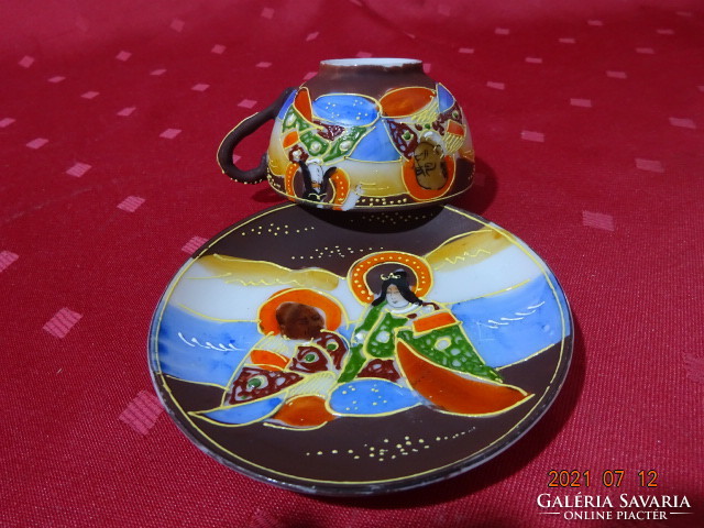 Japán porcelán, kézzel festett, háromszemélyes kávéskészlet. Vanneki!