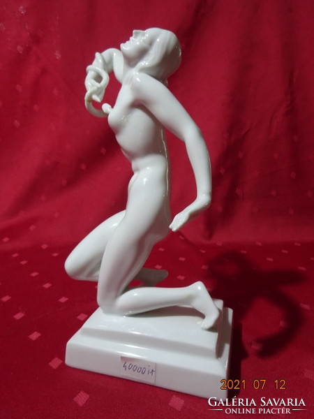 Herendi porcelán figura, Kleopátra a kígyóval. Magassága 24 cm. Vanneki!