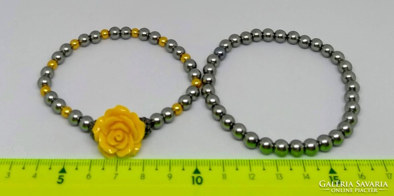 Set of 2 tekla bracelets, made of 6 mm beads