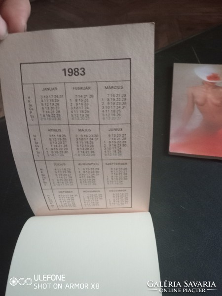 Három akt képes naptáras jegyzettömb 1983-ból