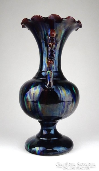 1F264 Antik Szabó Lajos mezőtúri kerámia váza 27.5 cm